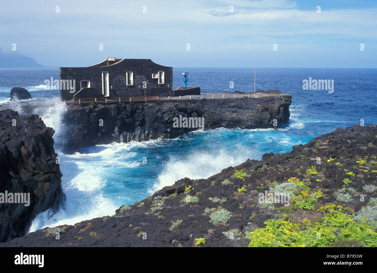 El restaurante del hotel Punta Grande, las puntas, El Hierro, Islas  Canarias Fotografía de stock - Alamy