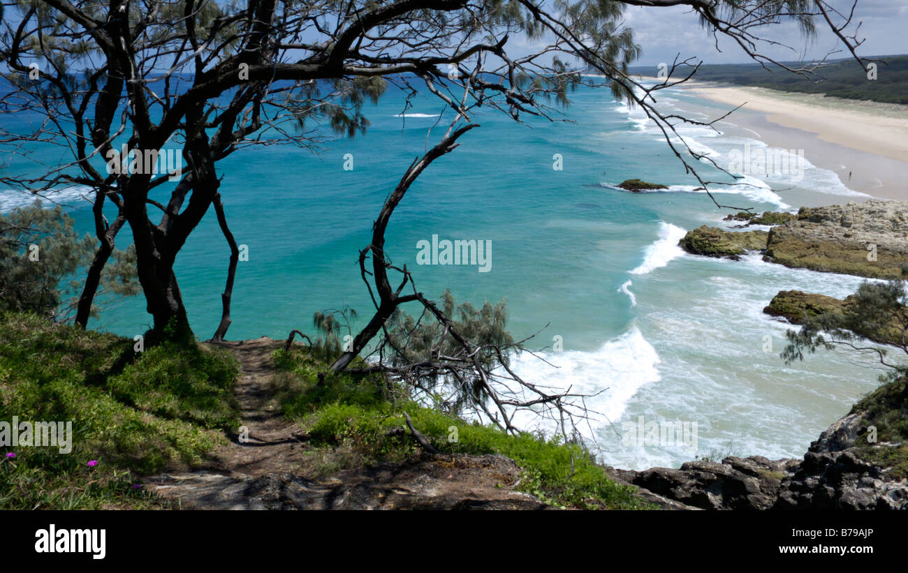 Main Beach, point Lookout, North Stradbroke Island, Australia Foto de stock
