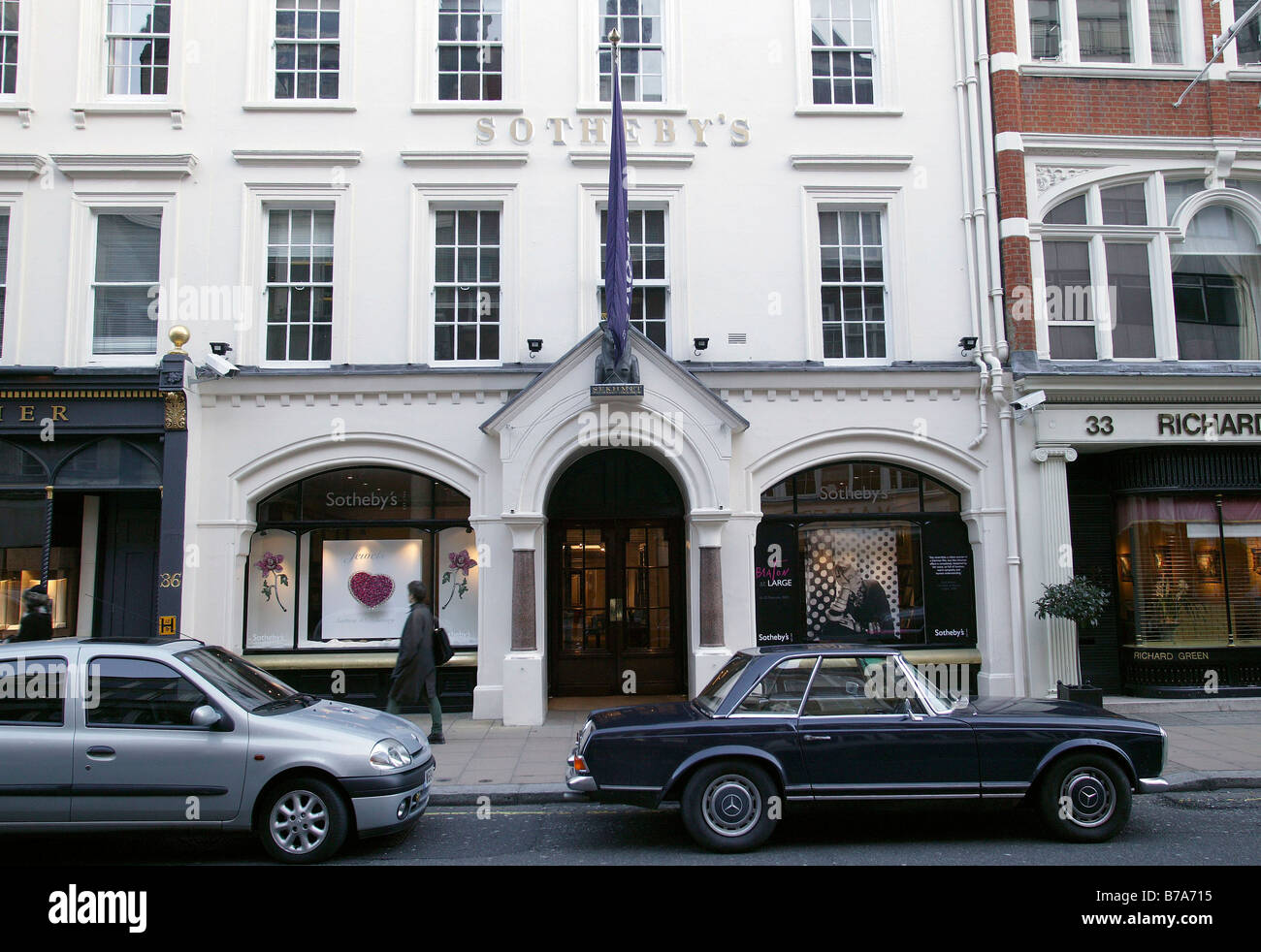 La casa de subastas Sotheby's en Londres, Inglaterra, Gran Bretaña, Europa Foto de stock
