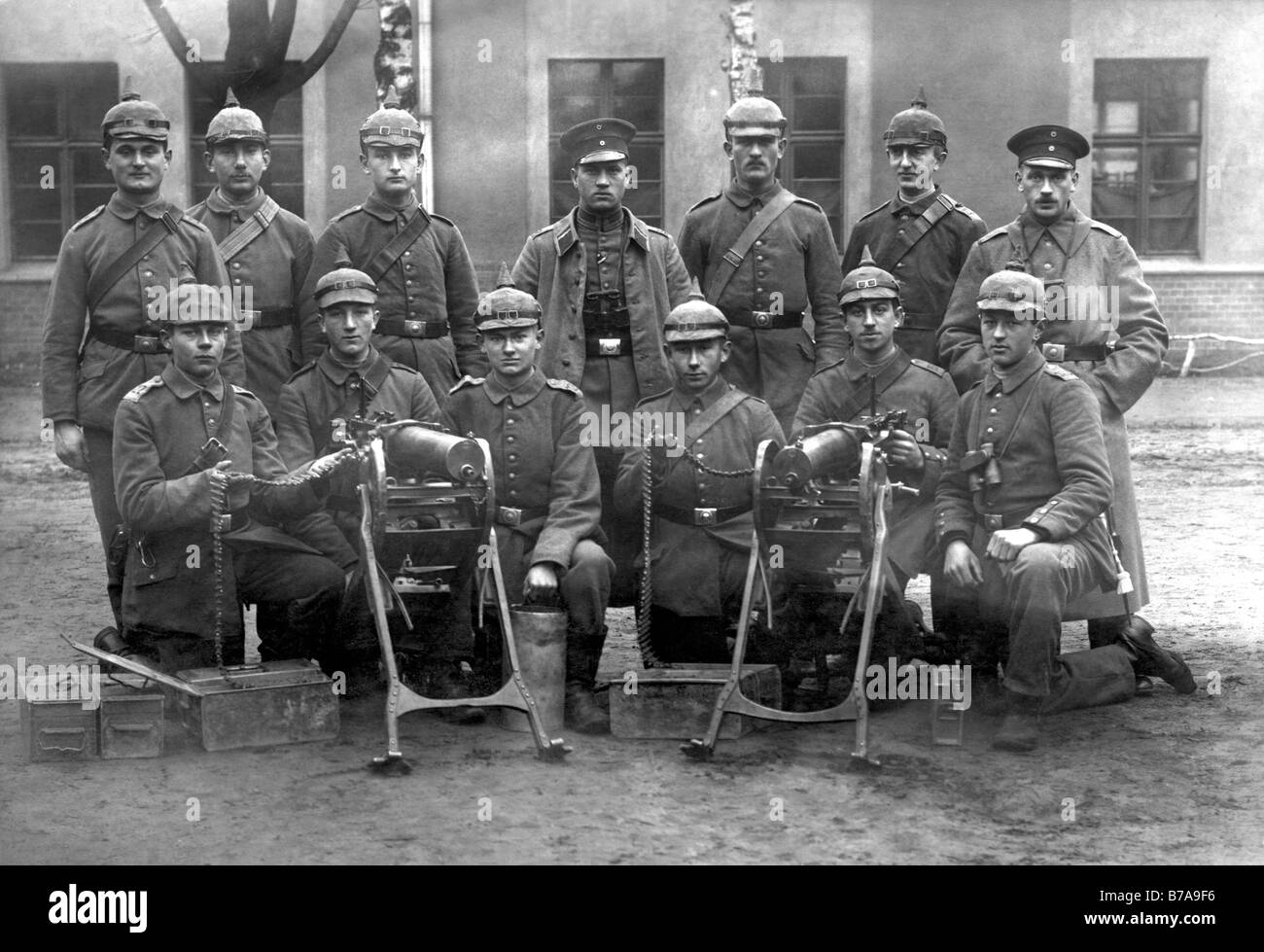 Foto histórica, la Primera Guerra Mundial, la artillería Foto de stock