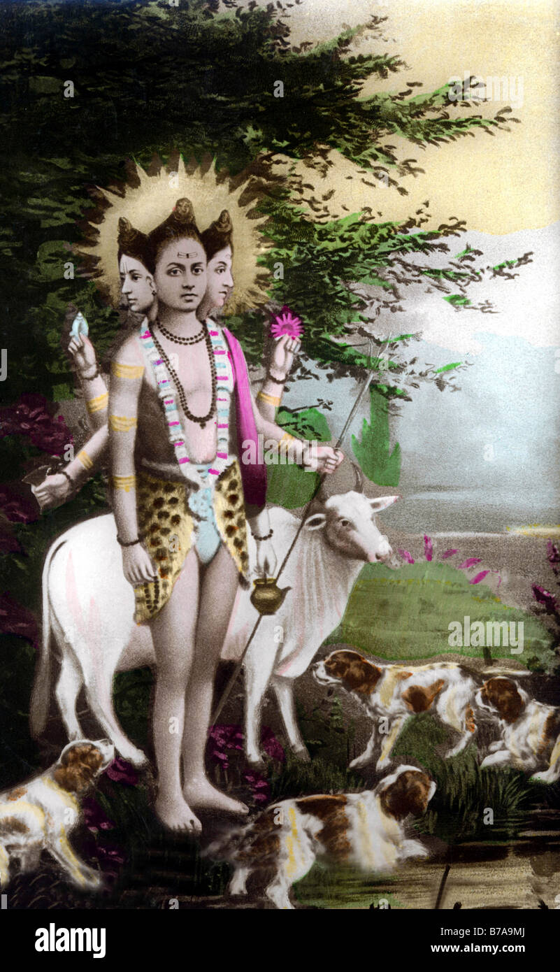 Foto histórica, deidad Hindú, ca. 1920 Foto de stock