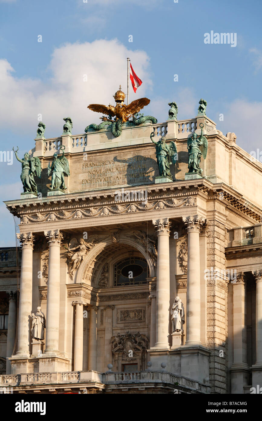 Neue Burg, el Palacio Imperial de Hofburg, el Palacio Imperial, la Biblioteca Nacional de Viena, Austria, Europa Foto de stock