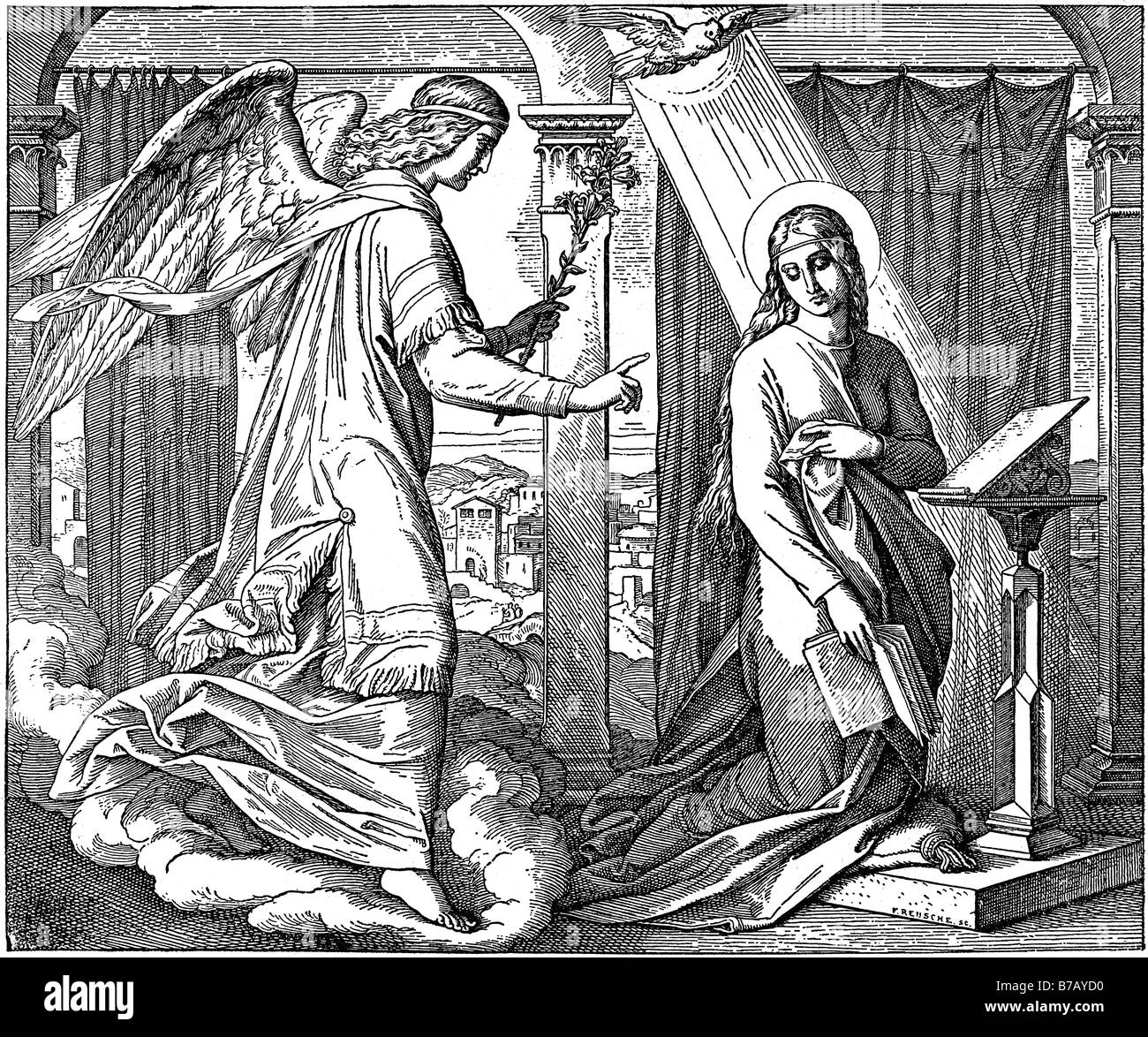 Virgen María anunciación Fotografía de stock Alamy