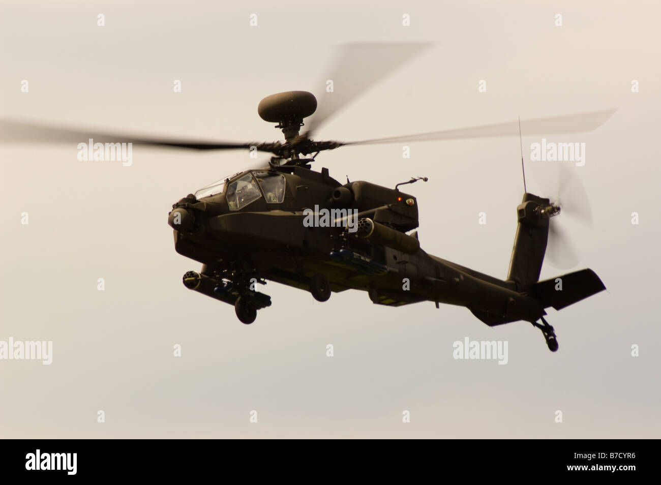 Helicópteros de ataque Apache AH1 en Biggin Hill Airshow, Inglaterra, 2008 Foto de stock