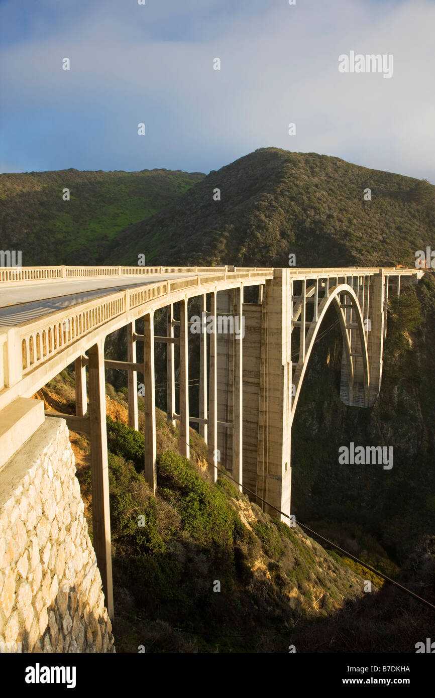 Bixby Puente, Highway 1, Big Sur, Pacific coast, California, EE.UU. Foto de stock