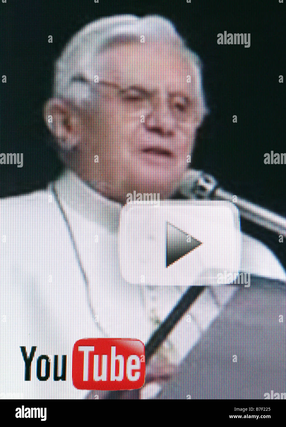 Captura de pantalla de la plataforma de internet Vaticano en youtube muestra el Papa Benedikt XVI. Foto de stock