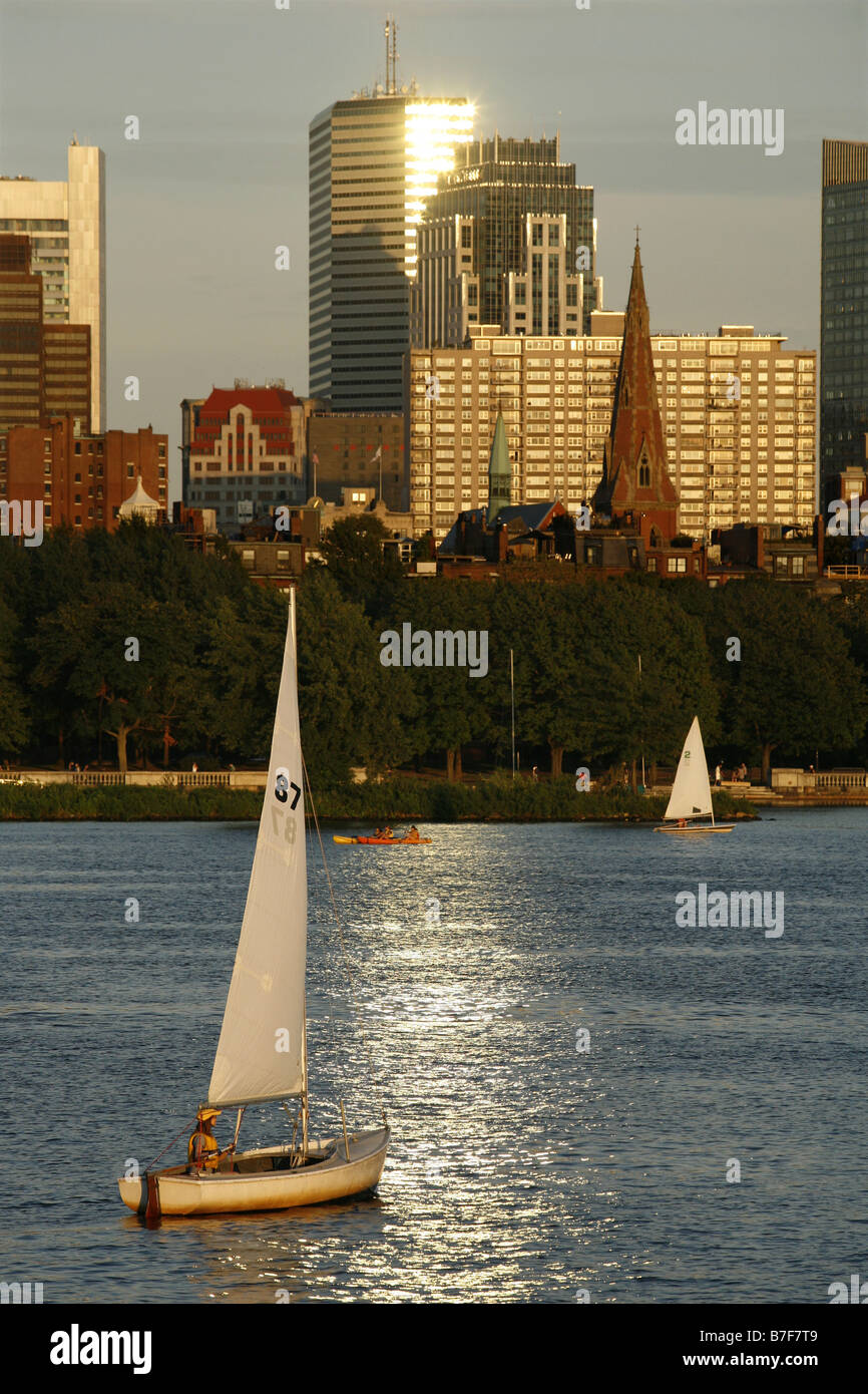 Charles River, en Boston, Massachusetts, EE.UU. Foto de stock