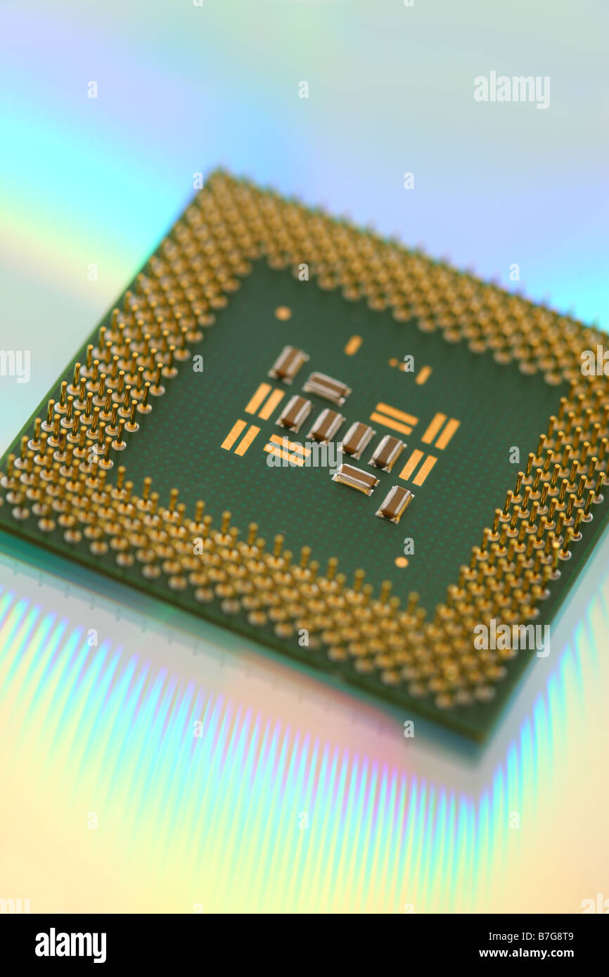 Equipo de procesador CPU microchip Foto de stock