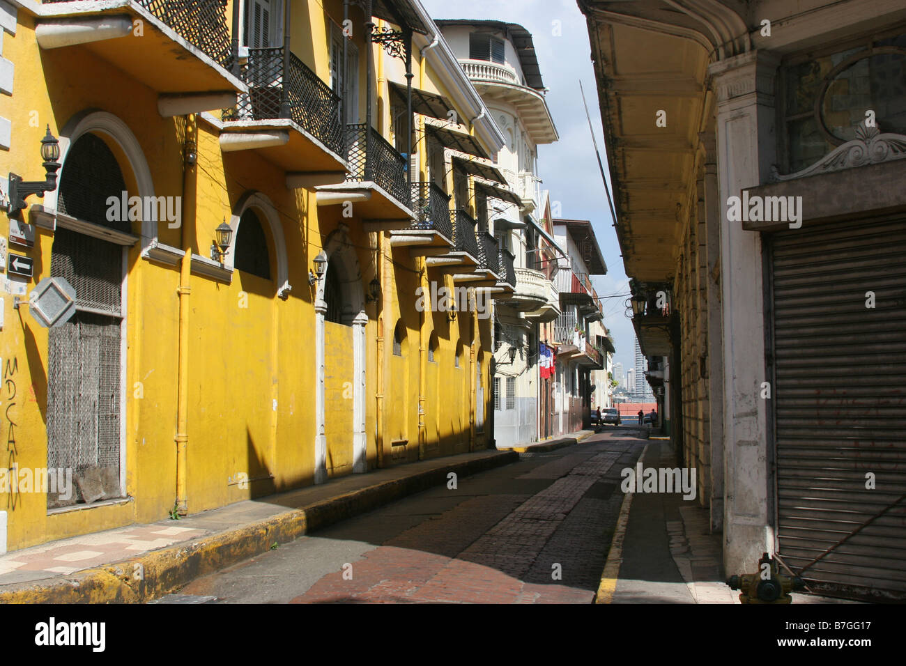 Calle de la zona colonial de la Ciudad de Panamá, El Casco Viejo o
