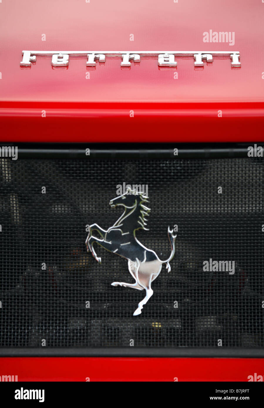 Compartimento trasero del motor insignia de Ferrari F40 Foto de stock