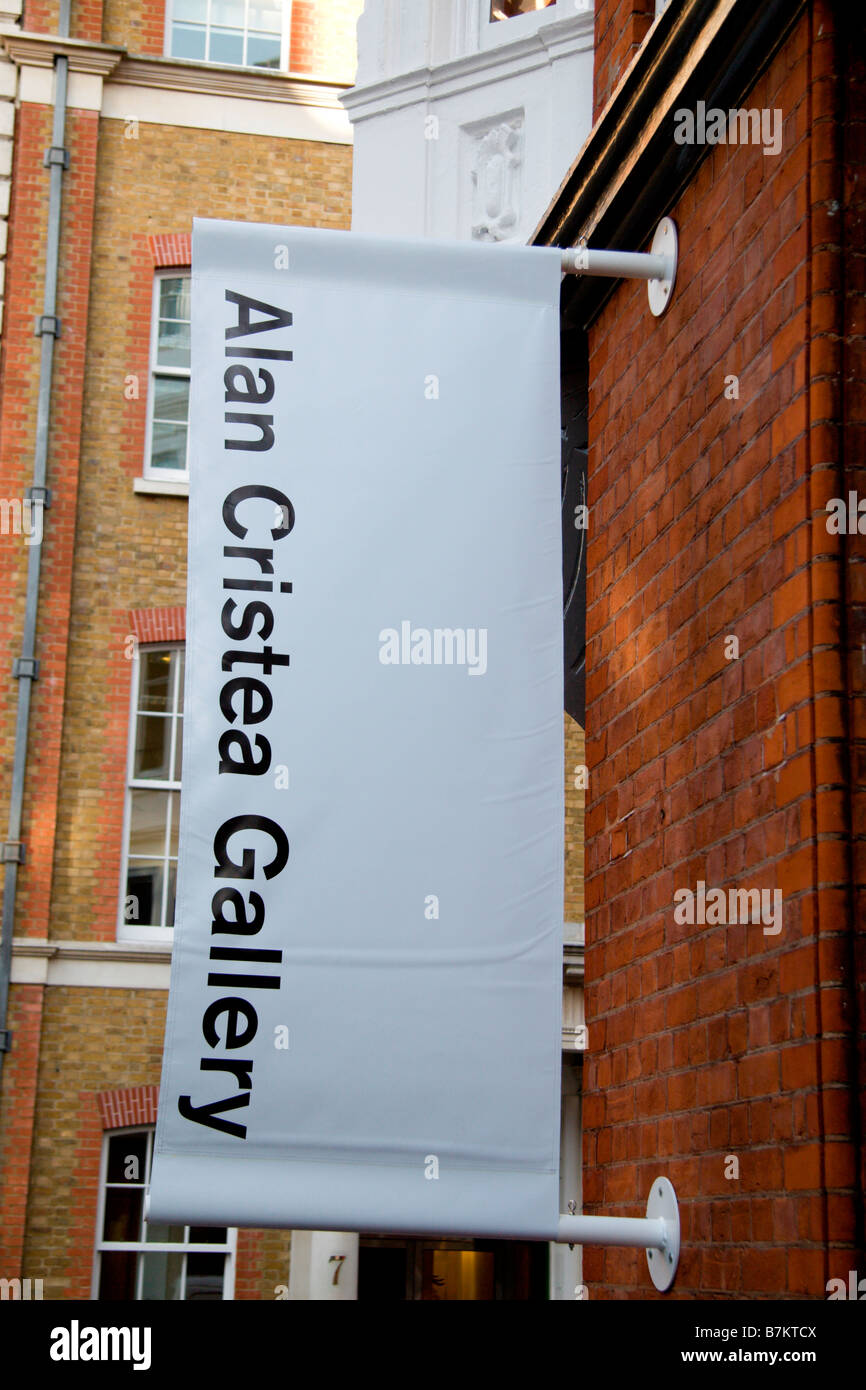 El signo de la Alan Cristea Galería, Cork Street, Londres. Jan 2009 Foto de stock