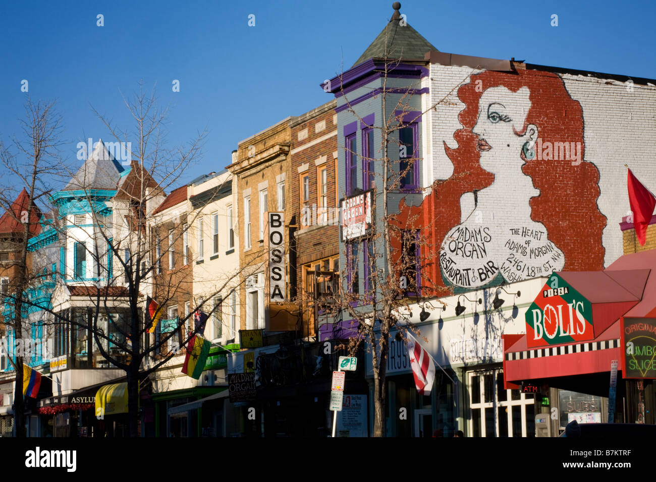 Órgano Madams mural 18Street barrio Adams Morgan, Washington D.C. Foto de stock
