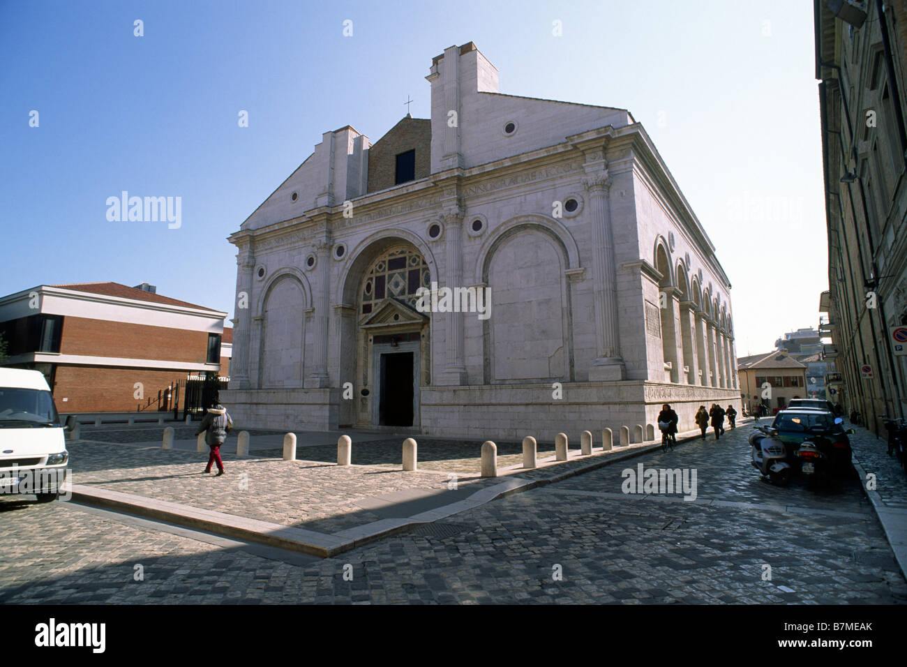 Italia, Emilia Romaña, Rímini, Tempio Malatestiano Foto de stock