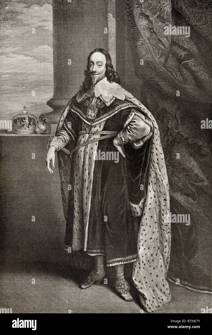 Carlos I de 1600 a 1649 el Rey de Inglaterra, Escocia, Gales e Irlanda Foto de stock
