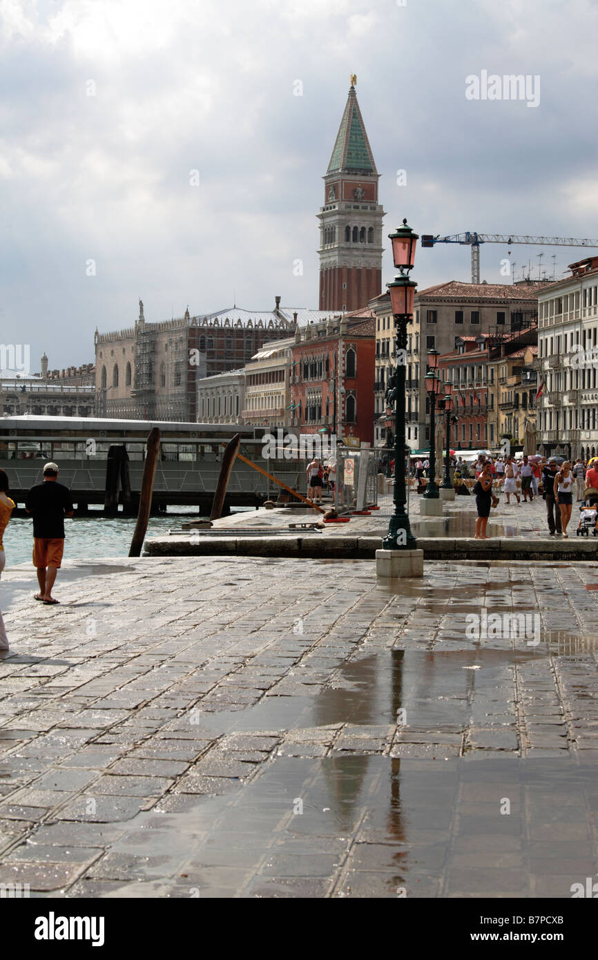 La torre del campanario de San Marco, Venecia, Italia Foto de stock