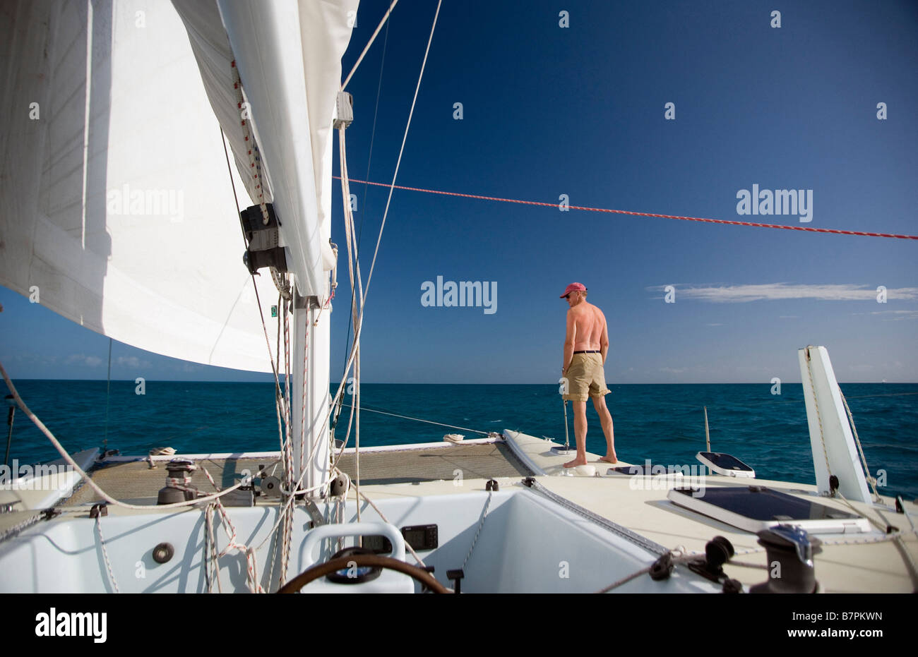 Catamarán en la islas del Exumas Foto de stock