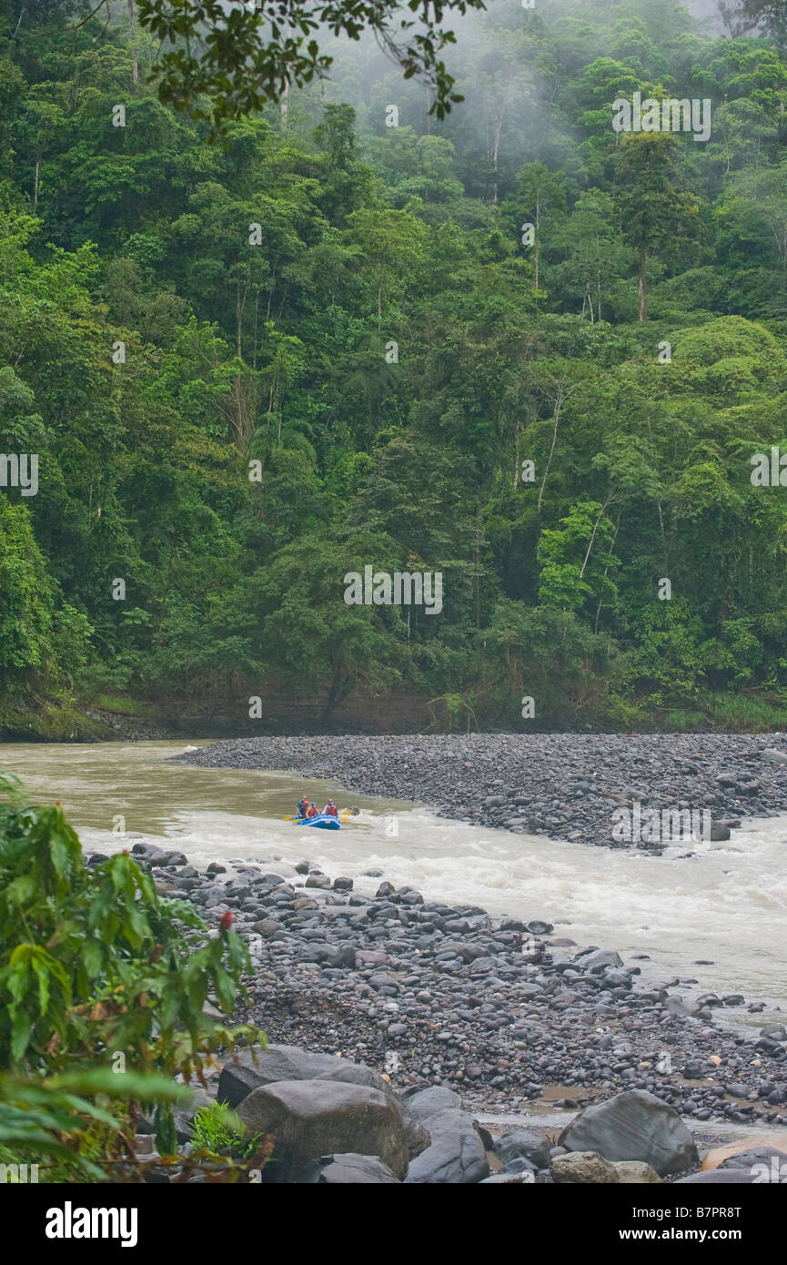 En Centroamérica, Costa Rica. vigas en el río Pacuare. Foto de stock