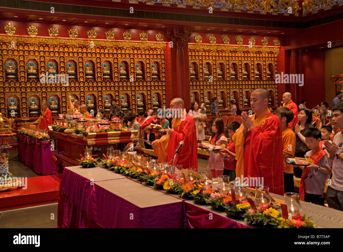 Chinatown Outram Singapur Nueva Reliquia del Diente de Buda Templo Foto de stock