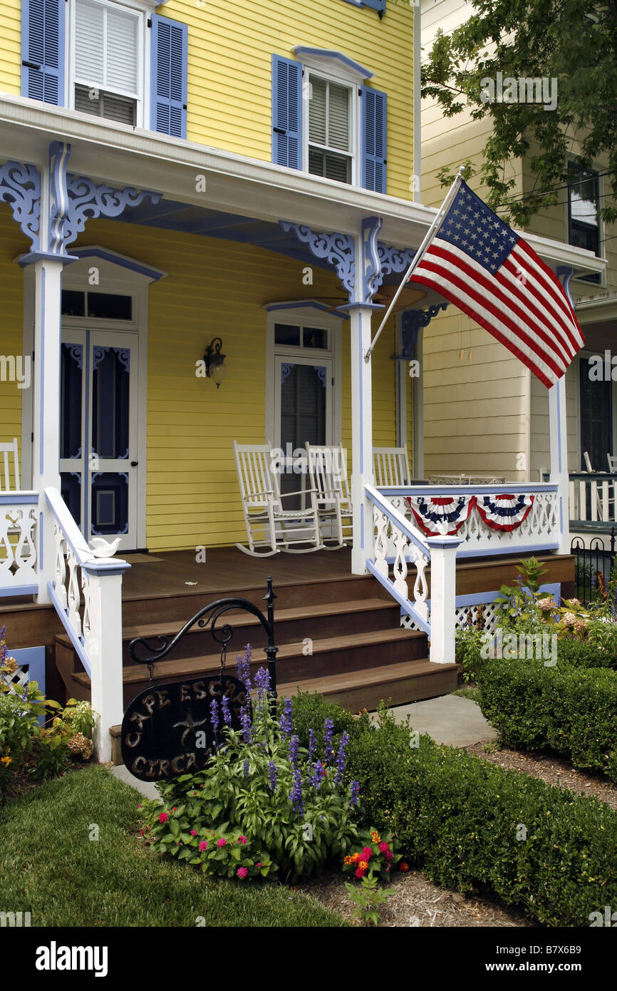 Casa victoriana, Cape May, Nueva Jersey, EE.UU. Foto de stock