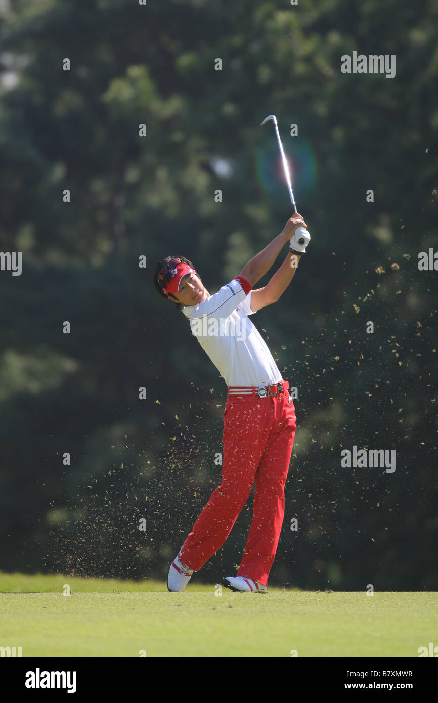 Ryo Ishikawa el 19 de octubre de 2008 Golf Ryo Ishikawa durante el Japón Campeonato Abierto de Golf en el Club de Golf de Koga en Fukuoka, Japón Foto Foto de stock