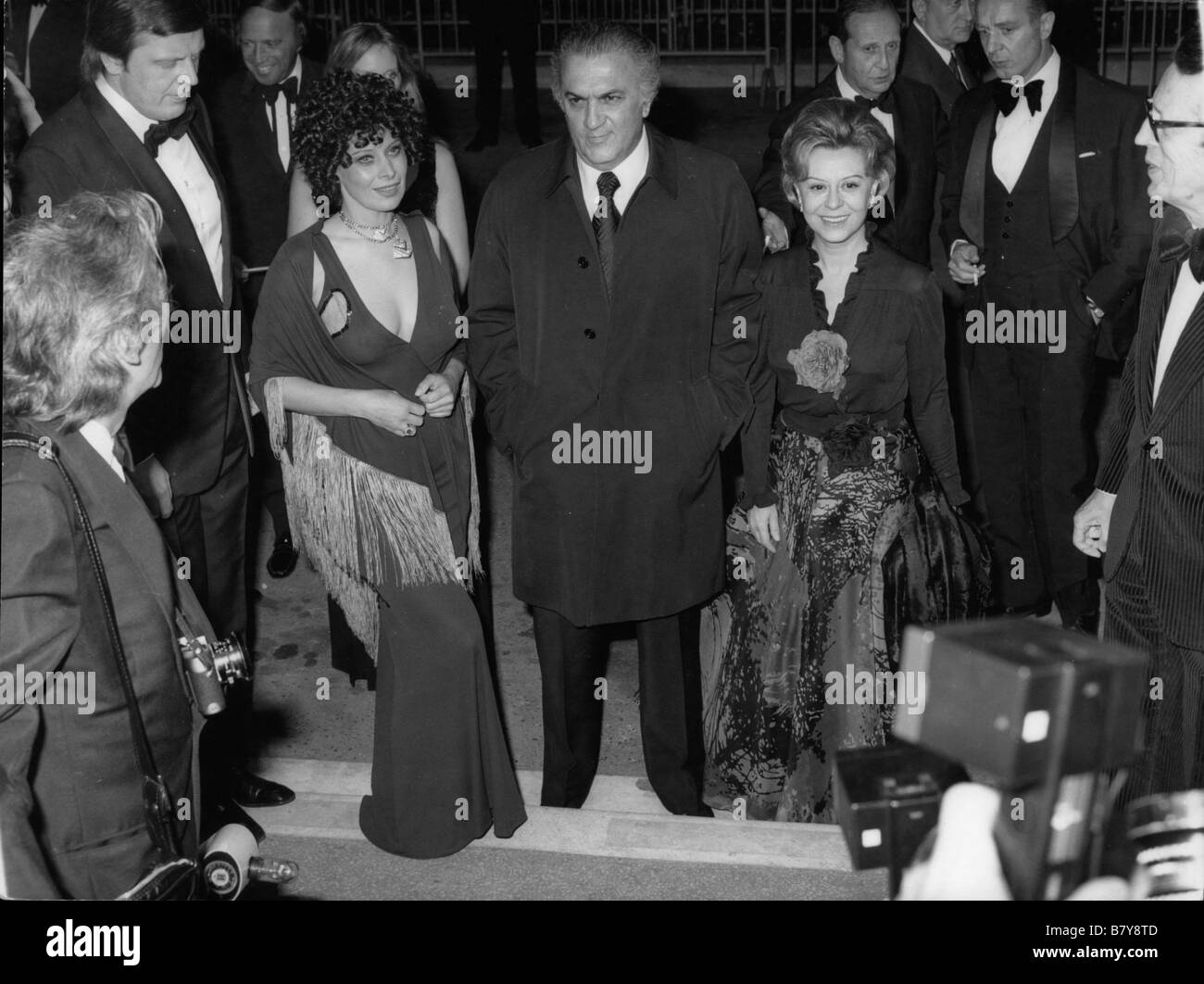 Giulietta Masina, Federico Fellini, Magali Noël Foto de stock
