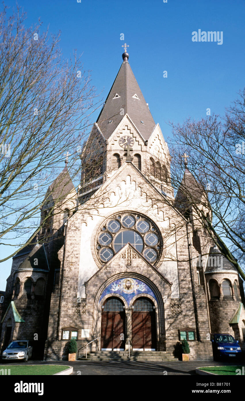 Febrero 6, 2009 - Gnadenkirche (Iglesia de Nuestra misericordia) en Sievekingplatz en la ciudad alemana de Hamburgo. Foto de stock