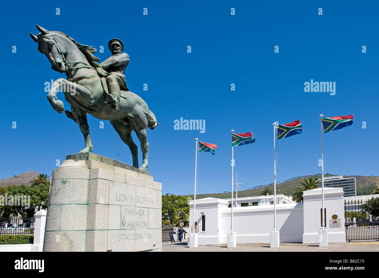 Louis Botha (1862-1919) Monumento Cape Town, Primer Ministro de la Unión de Sudáfrica Foto de stock