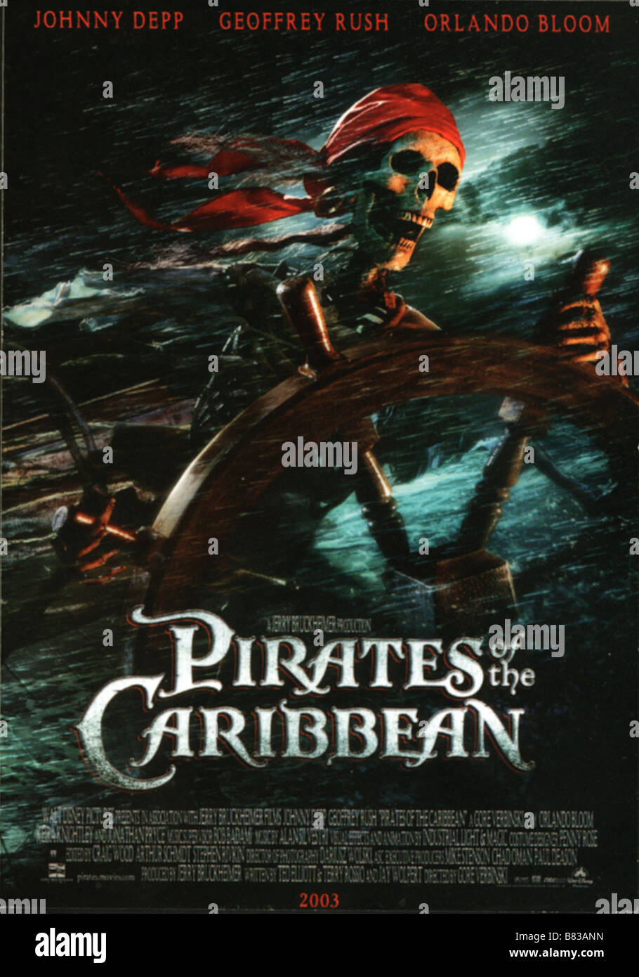Piratas del Caribe: La maldición de la Perla Negra - EE.UU. Año: 2003  Director: Gore Verbinski póster de película (EE.UU Fotografía de stock -  Alamy