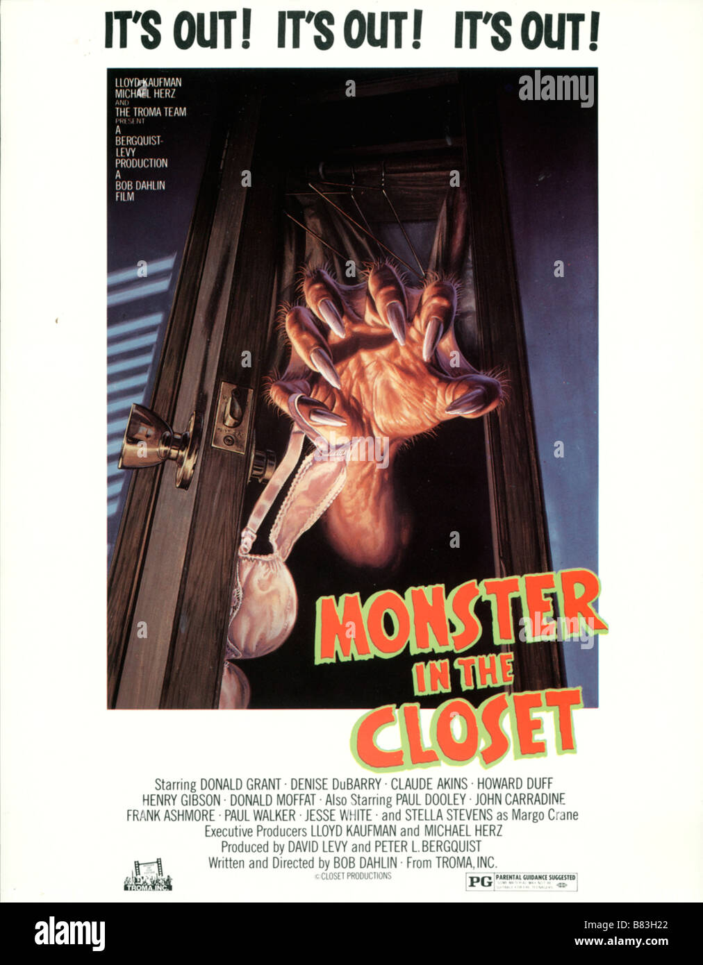 Monstruo en el armario monstruo en el armario (1987) Estados Unidos affiche, póster Director: Bob Dahlin Foto de stock