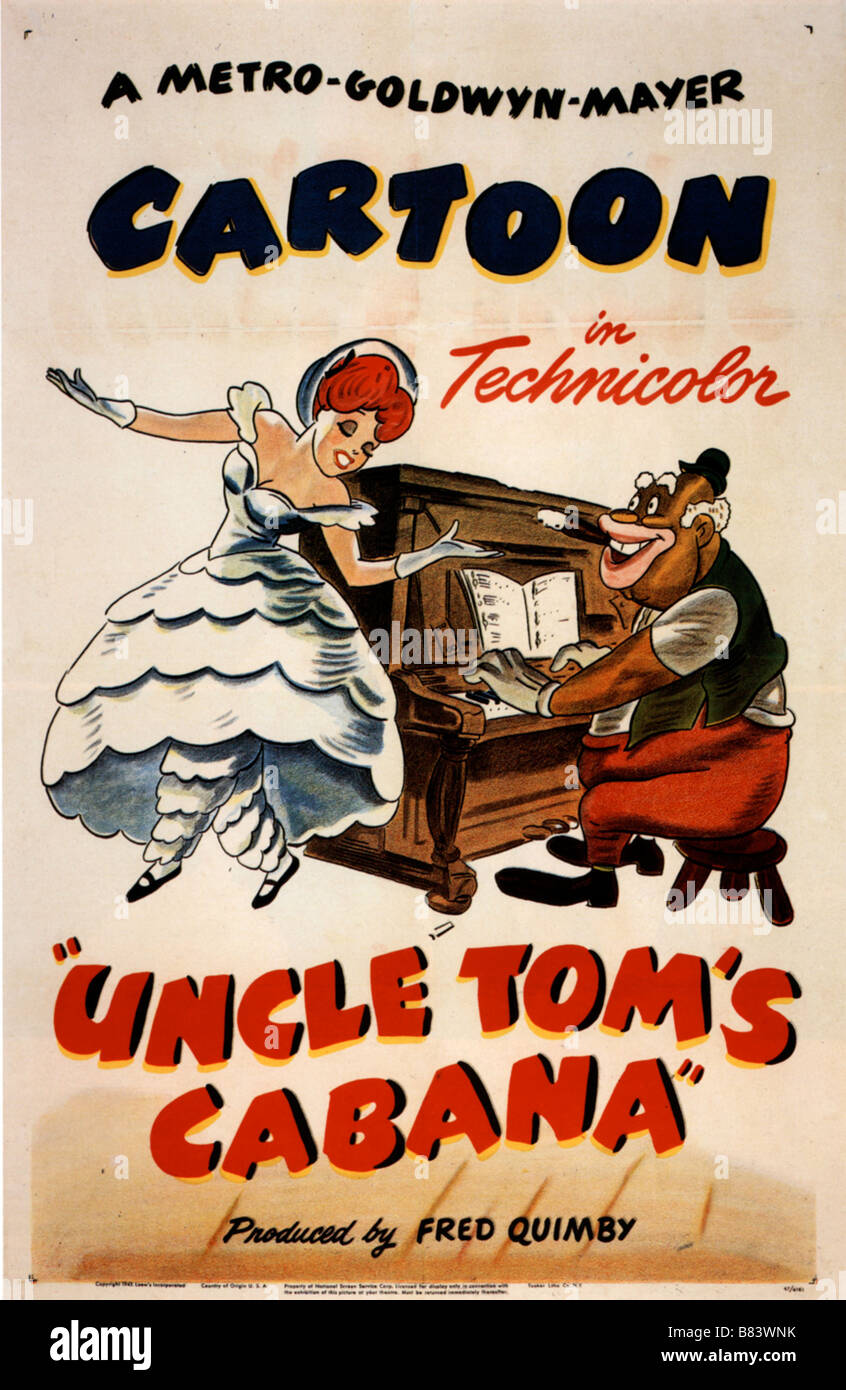 La cabaña del tío Tom la cabaña del tío Tom Año: 1947 - Estados Unidos animación affiche, Director de póster: Tex Avery. Foto de stock