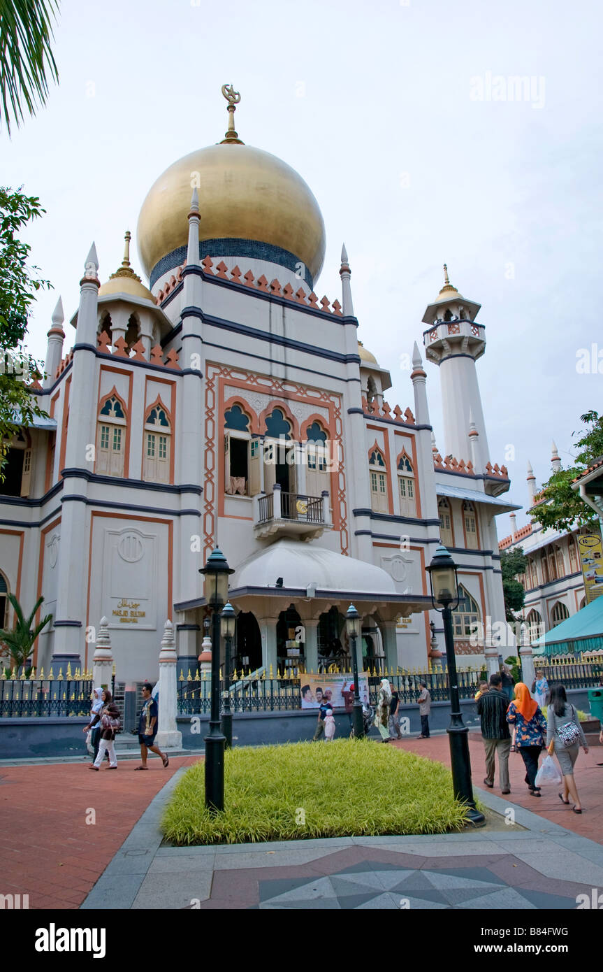 El sultán musulmán mezquita Masjid Singapore Singapur Foto de stock