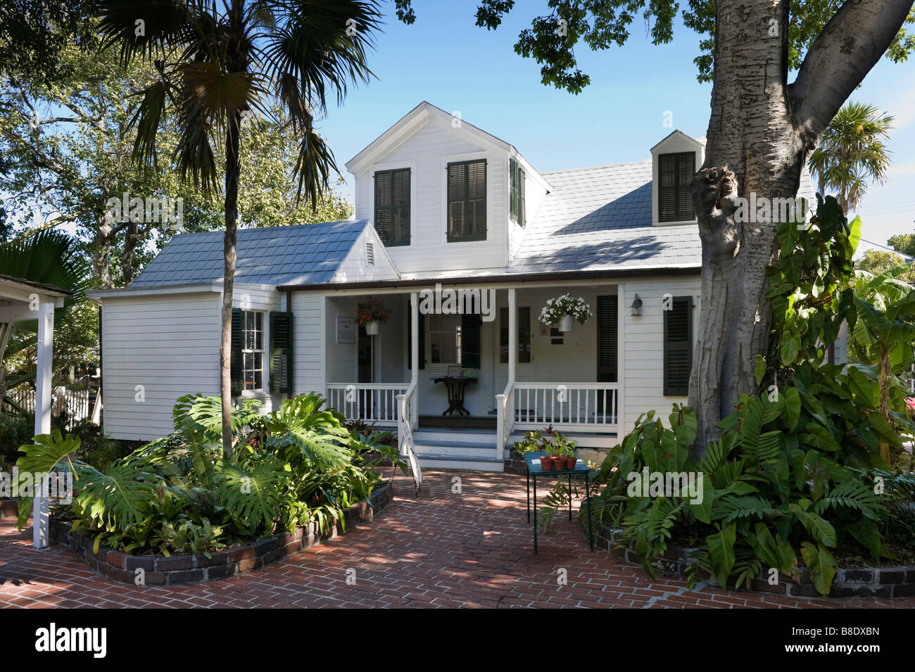 La casa más antigua de Key West, que datan de alrededor de 1829, Duval Street, Key West, Florida Keys, EE.UU. Foto de stock