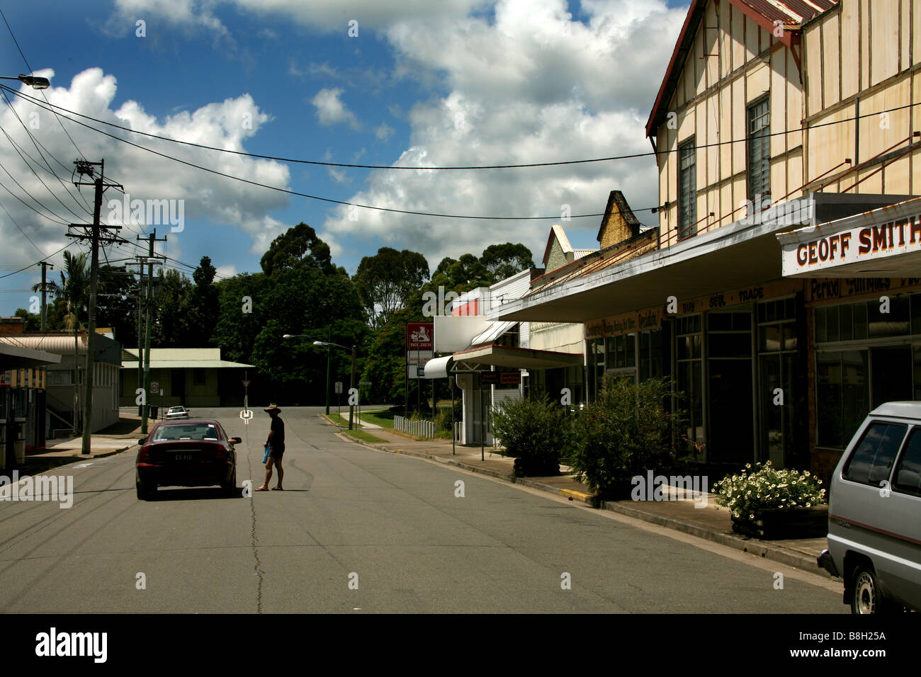 La conversación de la calle Murwillimbah Northern NSW Foto de stock