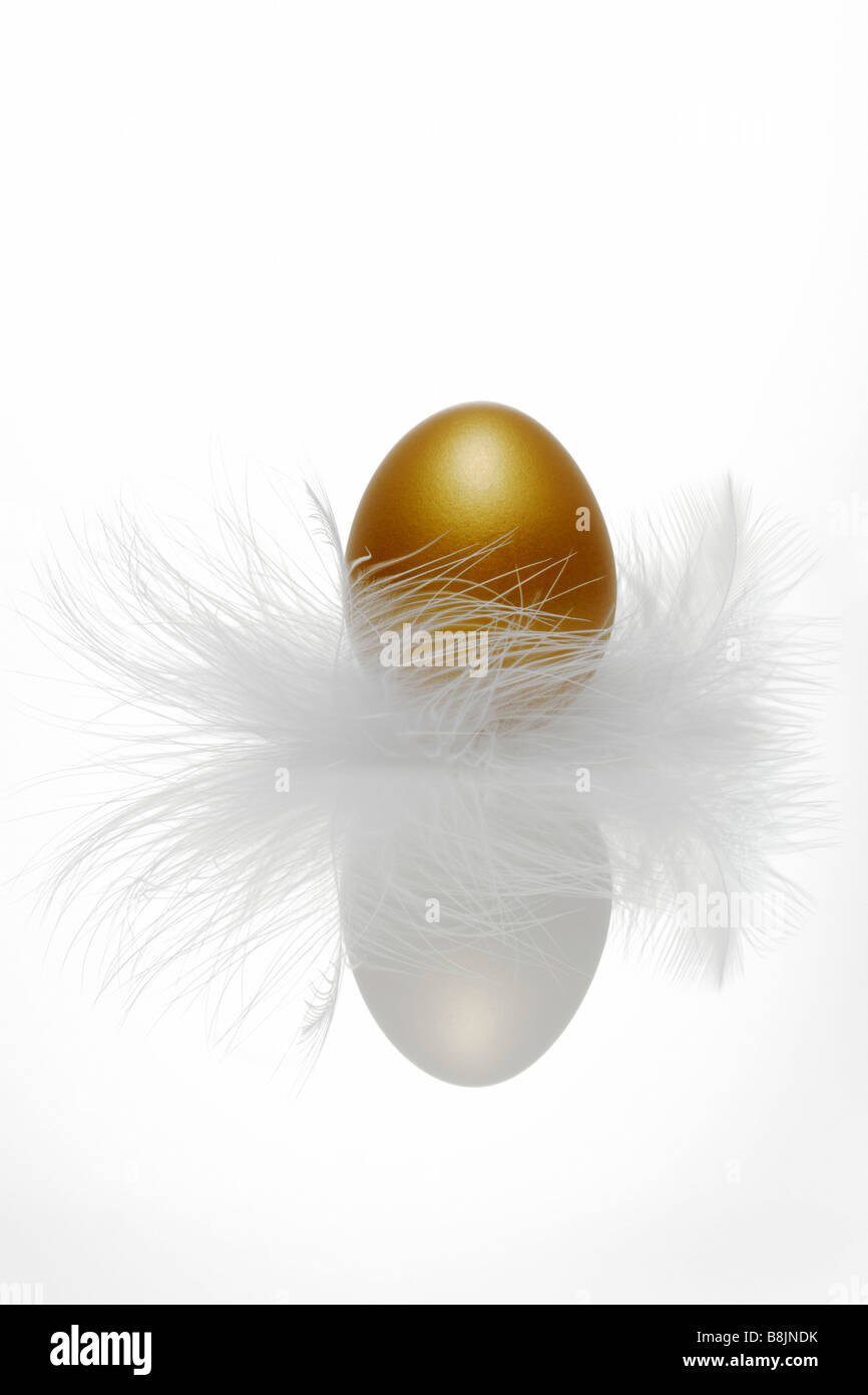 un huevo de oro Foto de stock