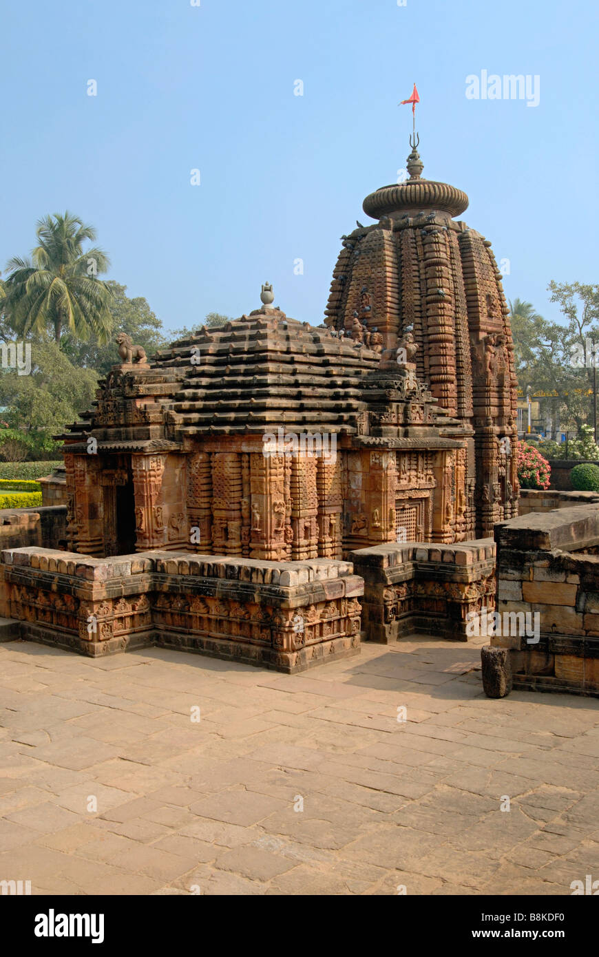 Templo Muktesvara- Vista general del templo de Mukteshwar Sur-Oeste. Bhubaneshwar, Orissa, India. Foto de stock