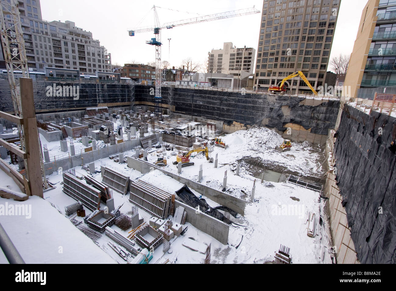 Sitio de construcción Toronto, Canadá Foto de stock