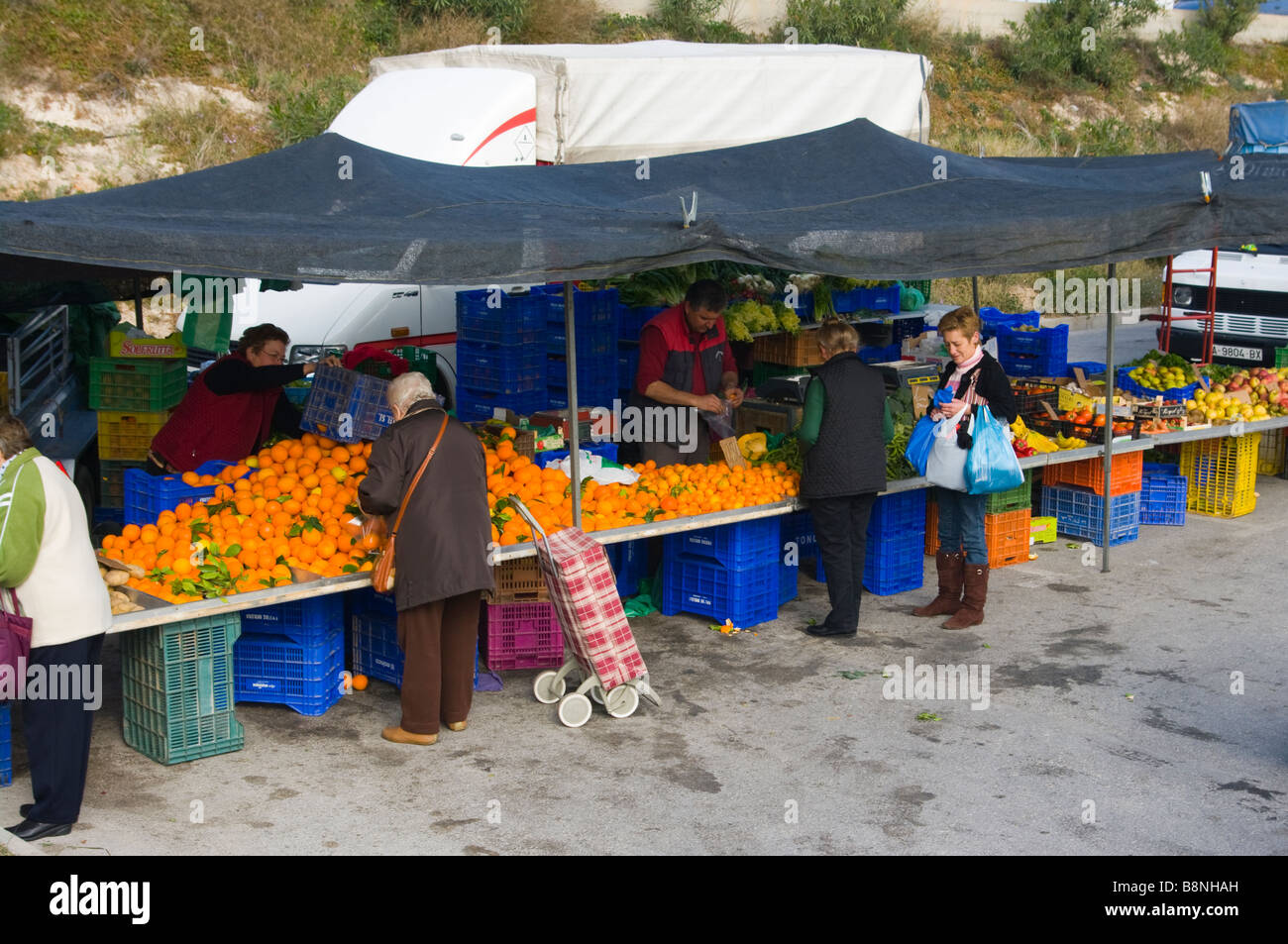 Calado de frutas y verduras, La Marina, el mercado español de España