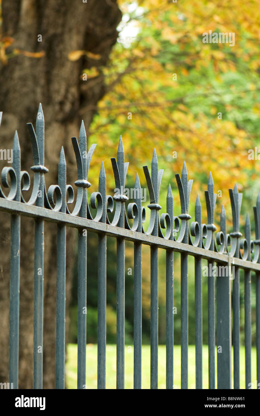Cercas de hierro forjado adornadas Fotografía de stock - Alamy