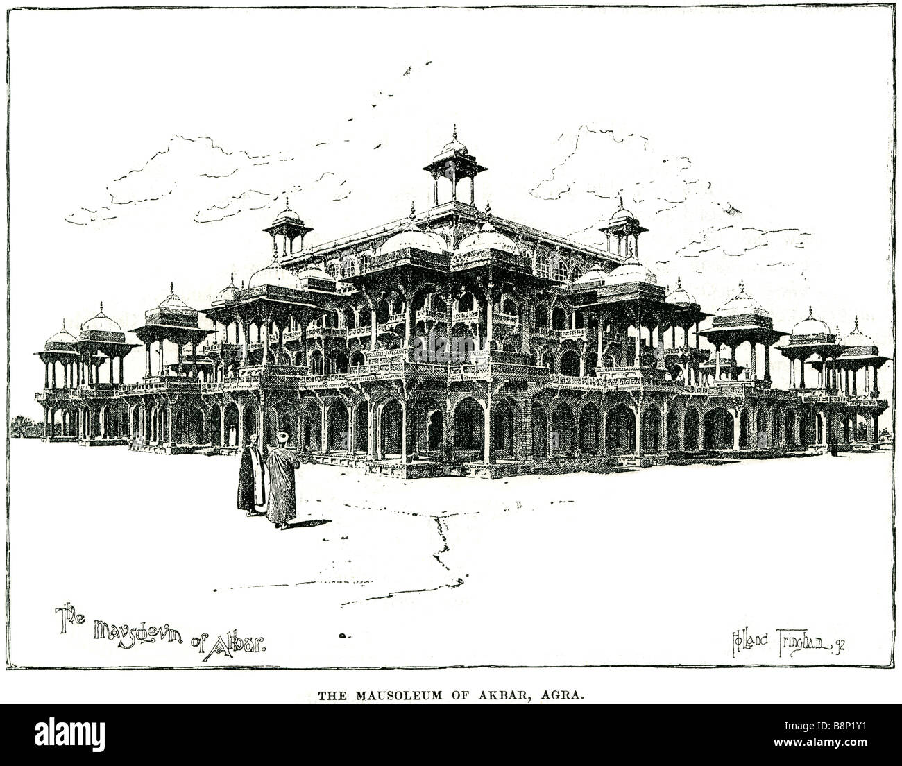 Mausoleo de akbar Sikandra tumba Agra en Uttar Pradesh, India Mughal