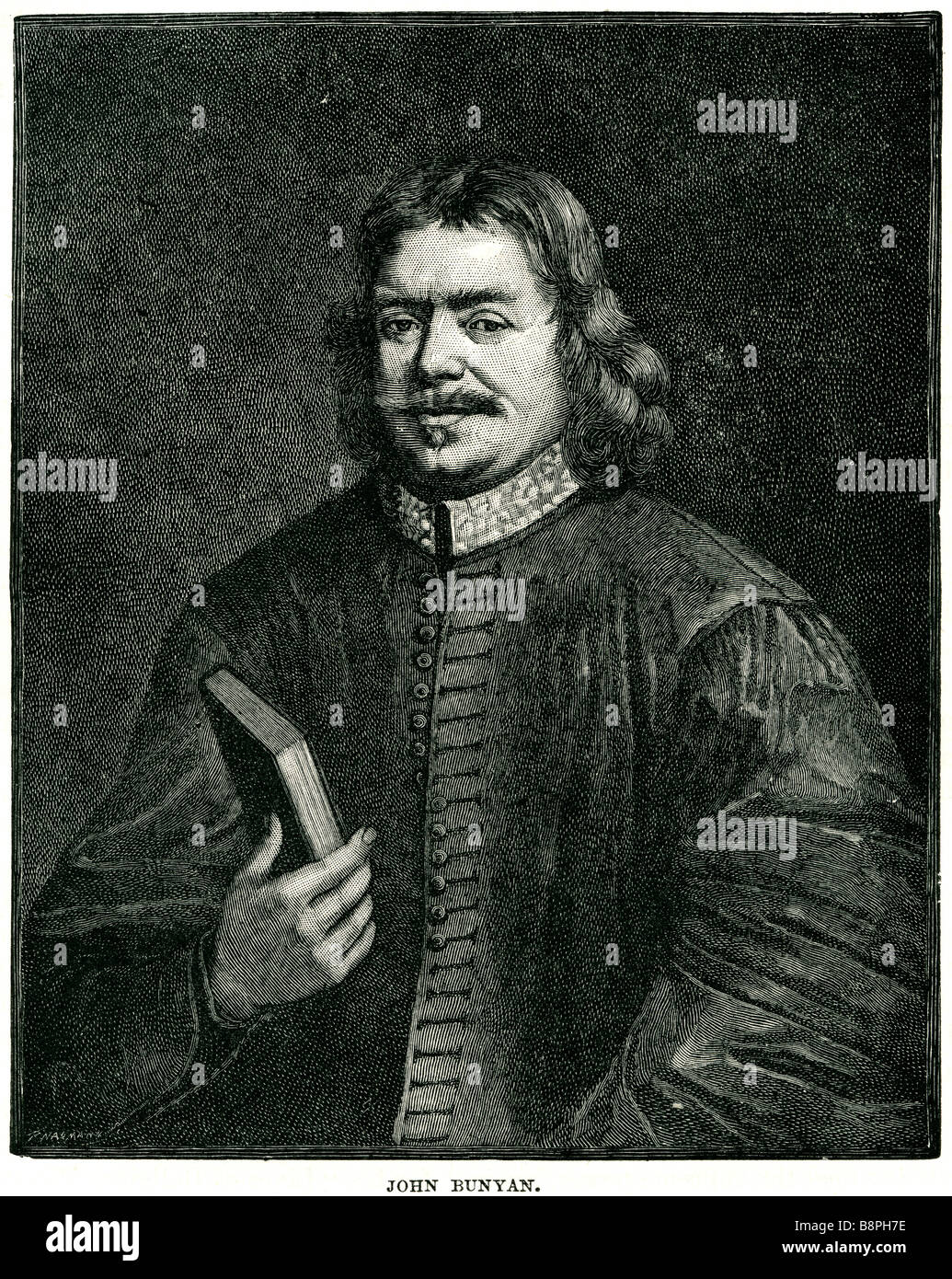John Bunyan (28 de noviembre de 1628 - 31 de agosto de 1688) fue un escritor cristiano y predicador inglés, famoso por escribir El Peregrino P Foto de stock