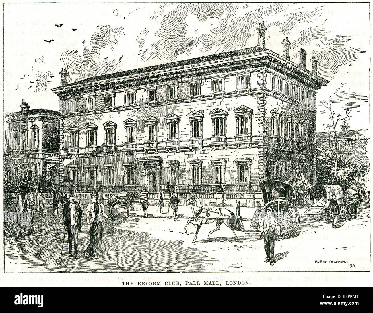 Club de reforma de Pall Mall de Londres 1872 Gentlemen's club sólo hombres  Edward Ellice Fotografía de stock - Alamy