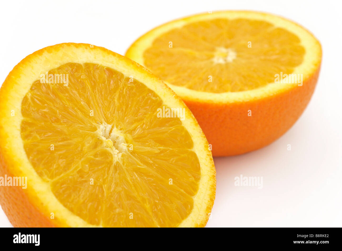 Mitades de naranja Foto de stock