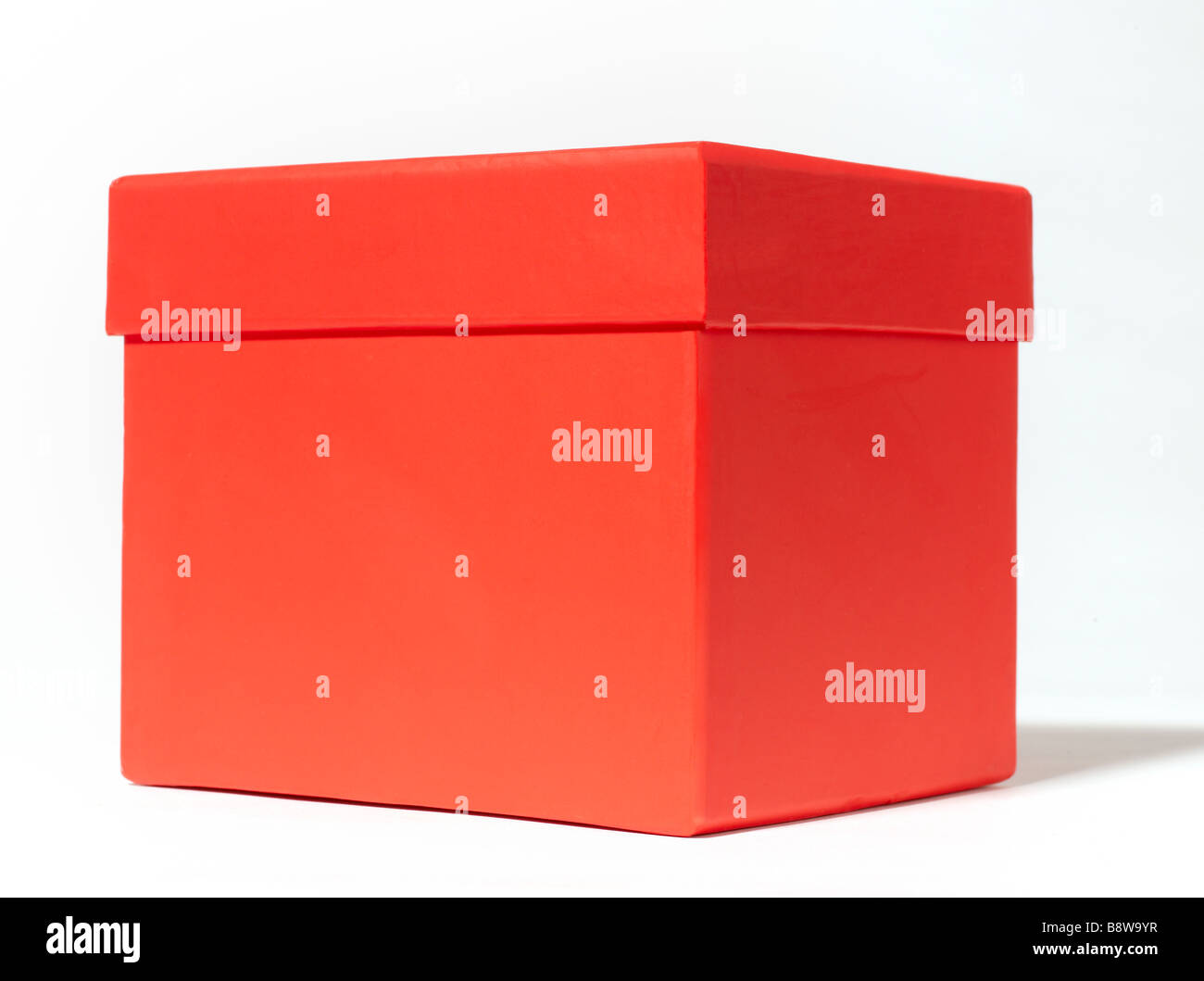 Caja de regalo roja presente Foto de stock