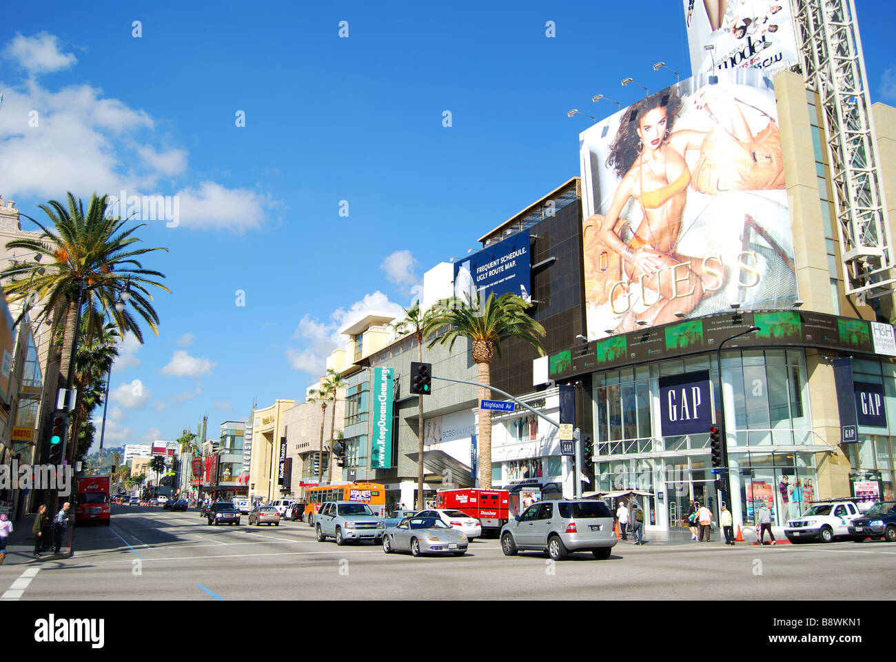 Hollywood Boulevard, Los Angeles, California, Estados Unidos de América Foto de stock