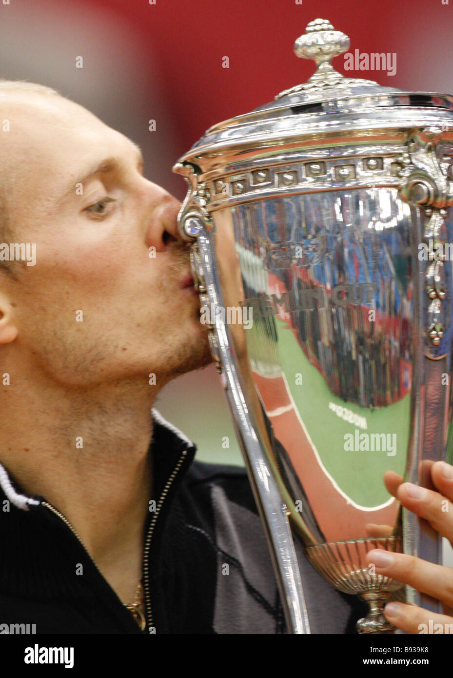 El tenista ruso Nikolay Davydenko durante la Copa Kremlin ceremonia de entrega de premios Foto de stock