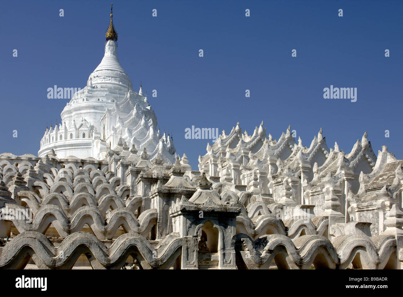 Hsinbyume Pagode en Mingun Birmania Myanmar Foto de stock