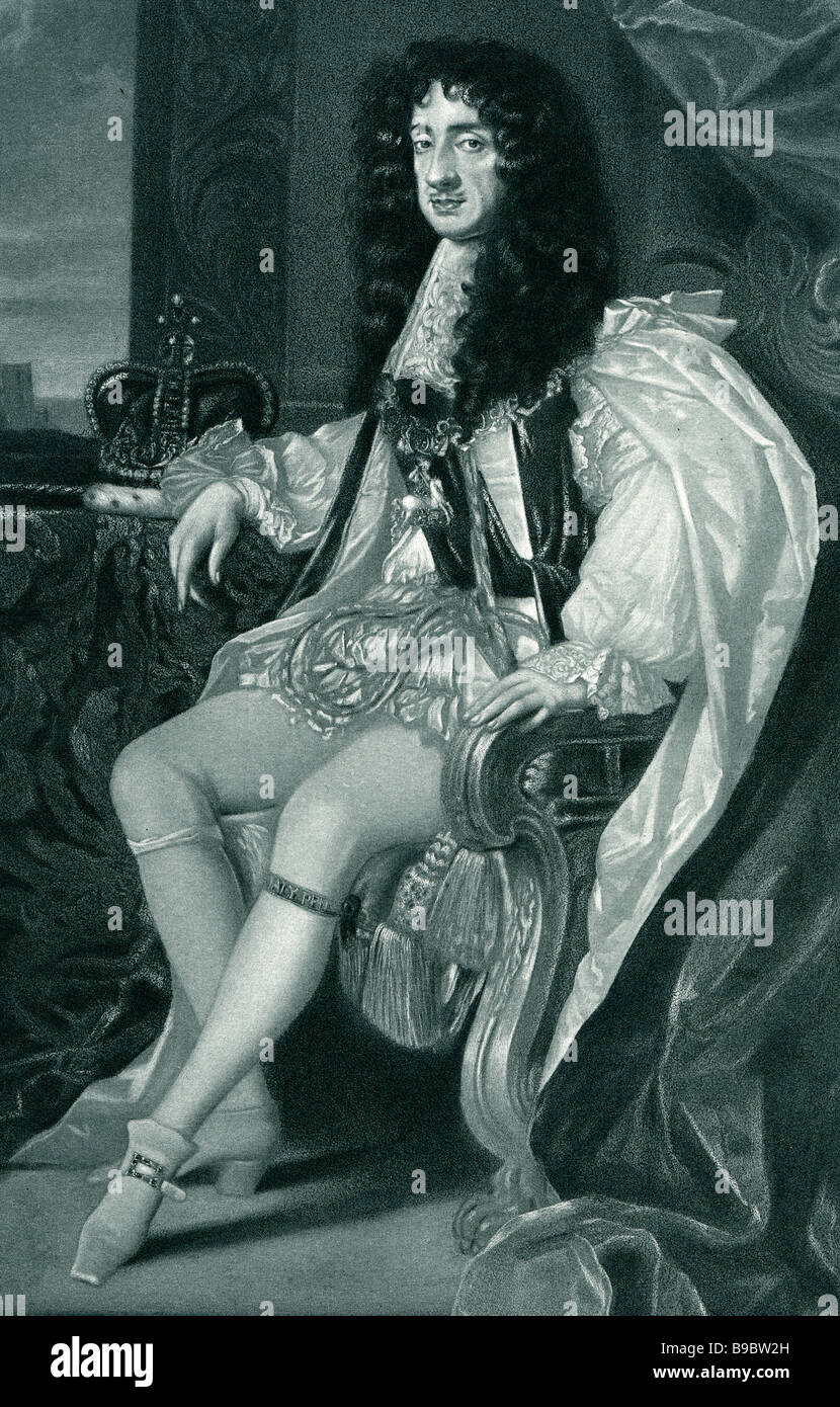 Carlos II 1630 1685 el Rey de Inglaterra, Escocia, Irlanda Foto de stock