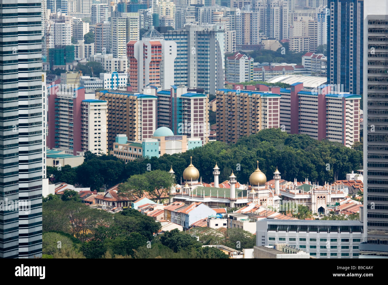 Vista desde el Singapore Flyer Foto de stock