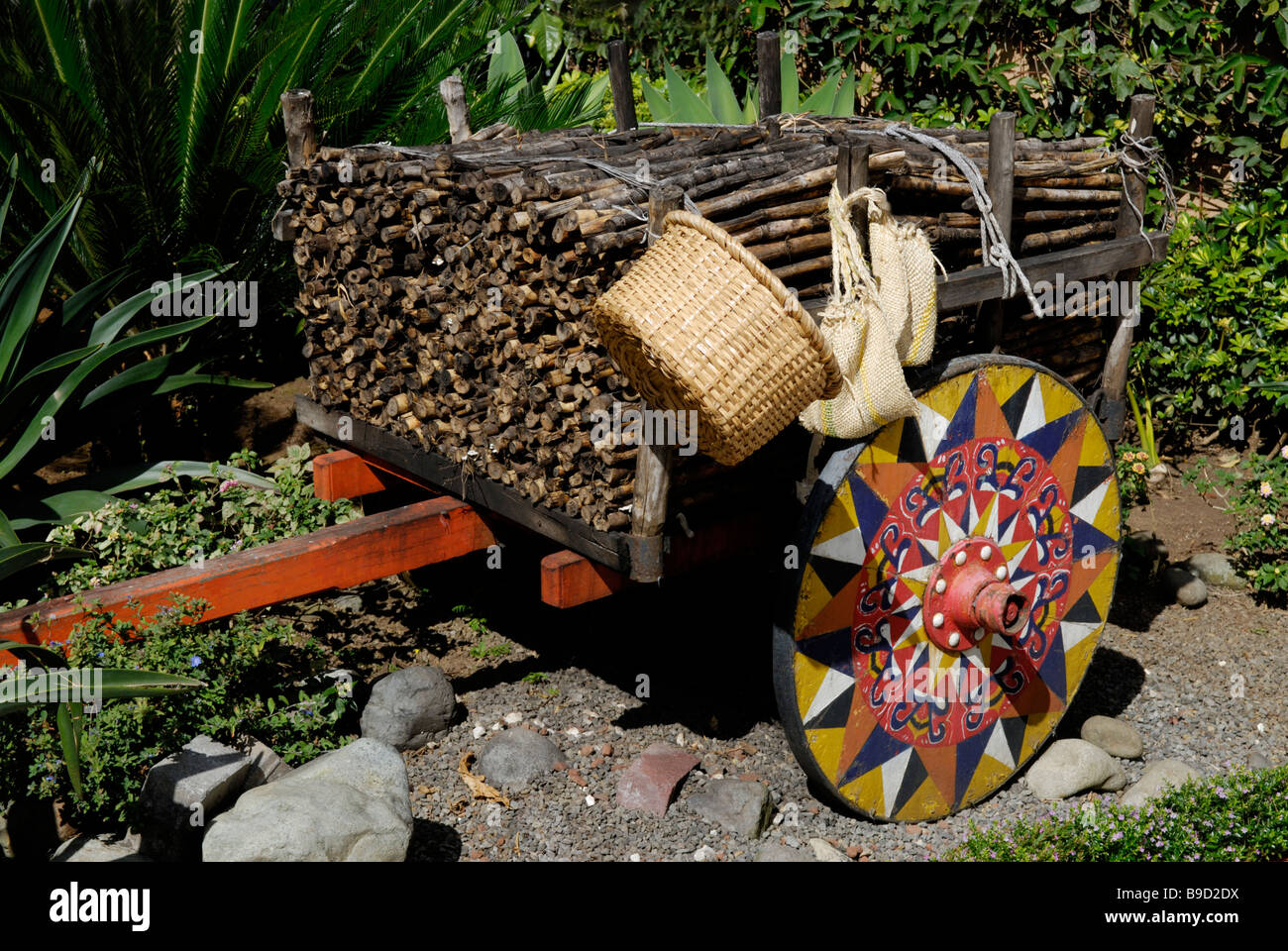 Tradicional carreta de bueyes, Costa Rica Foto de stock