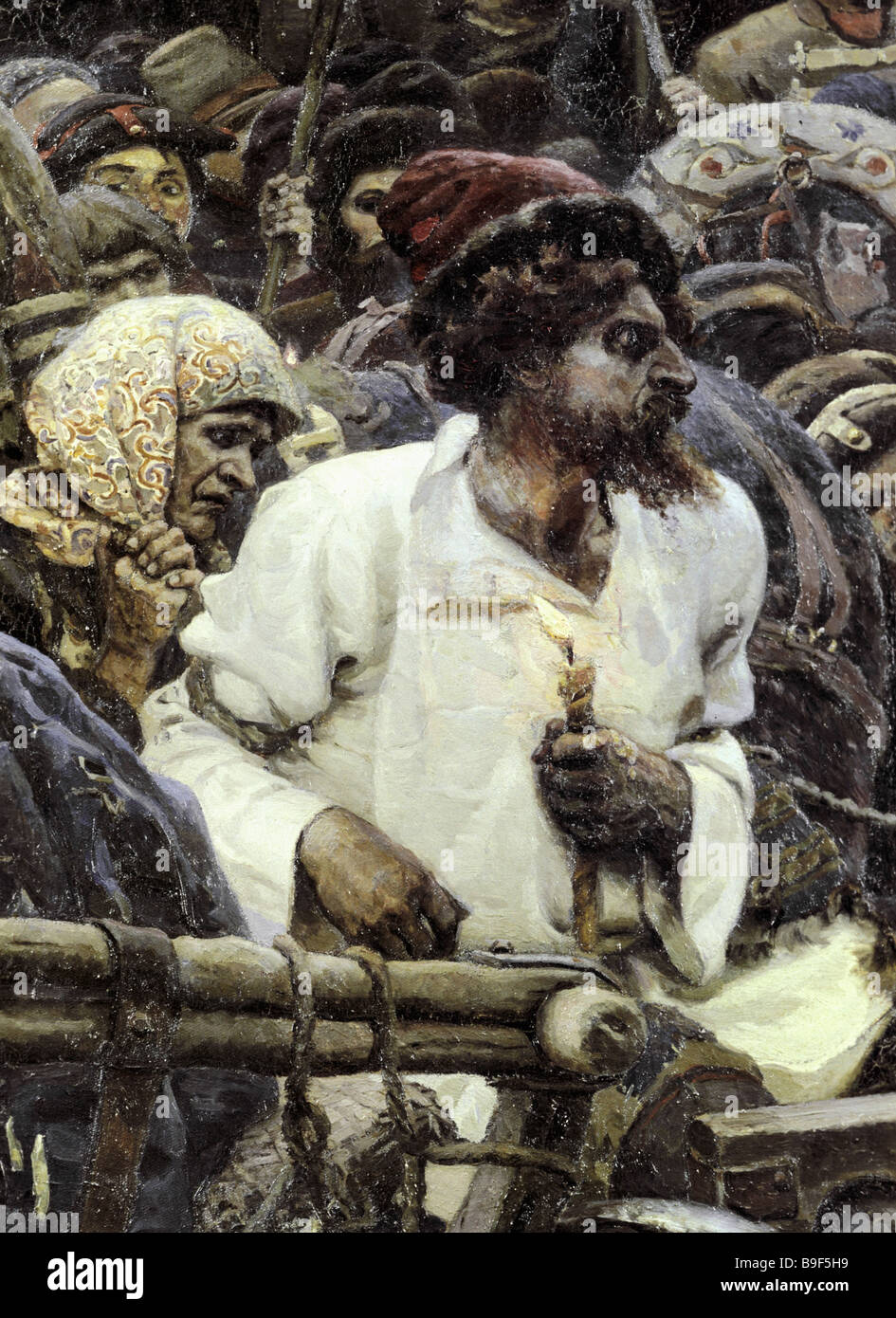 Reproducción del boceto de la barba roja Strelets para Vassily Surikov s pintura mañana de Strelets Ejecución Tretyakov Foto de stock